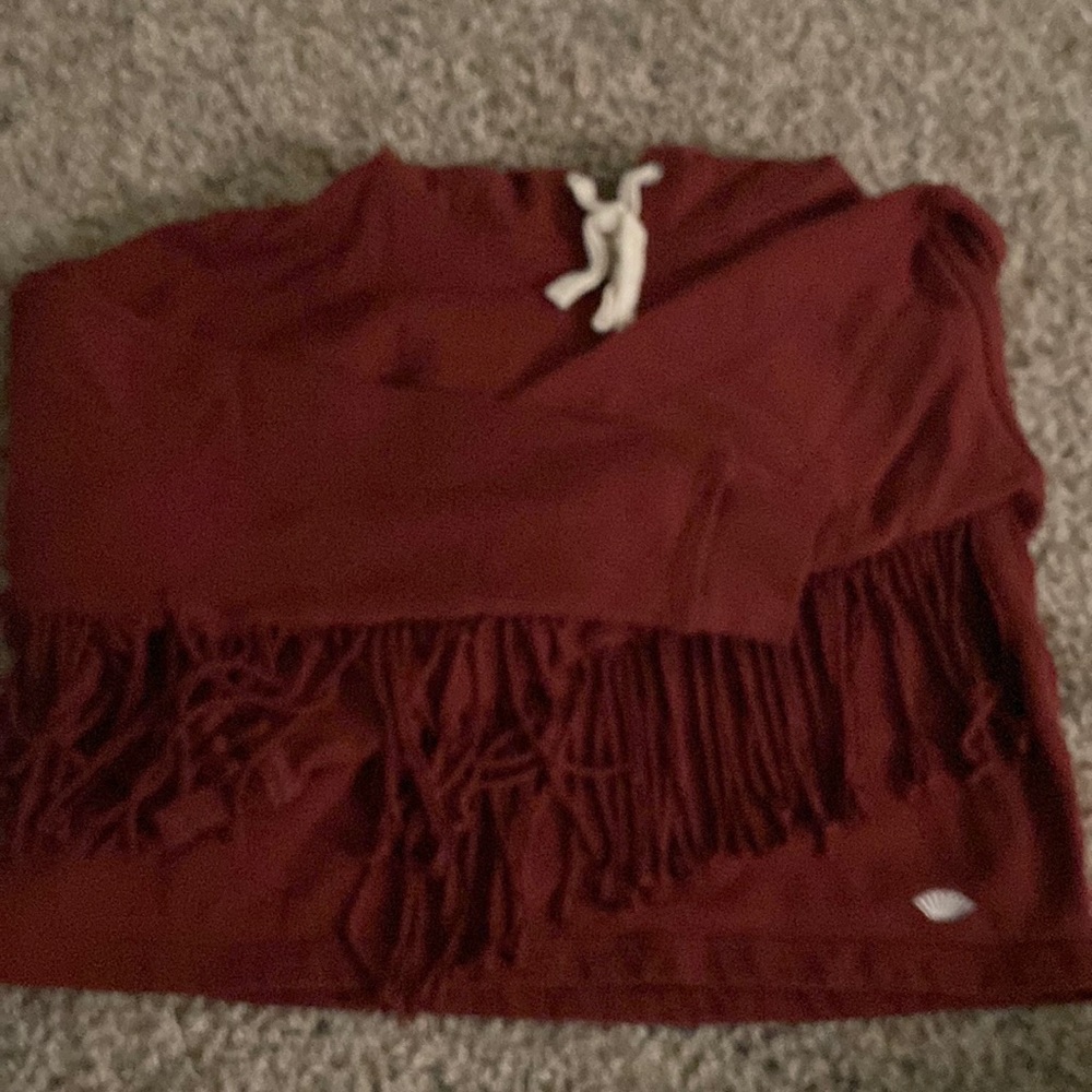 Shyanne cropped hoodie, with fringe sleeves